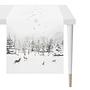 Table runner mixed fabric white beige 0