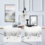 Table runner mixed fabric white beige 2