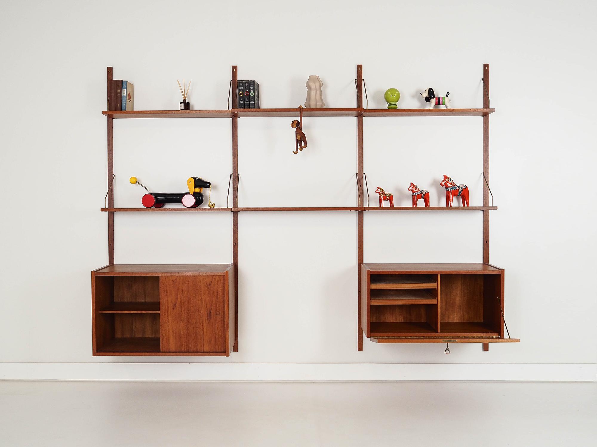 Teak shelf Brown 1960s 2