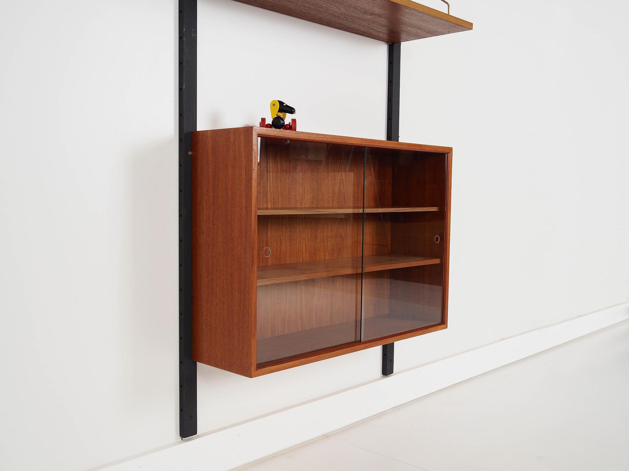 Teak shelf brown 1960s 3