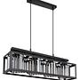 4-Flame Pendant Lamp Mathilde Smoked Glass Iron 3