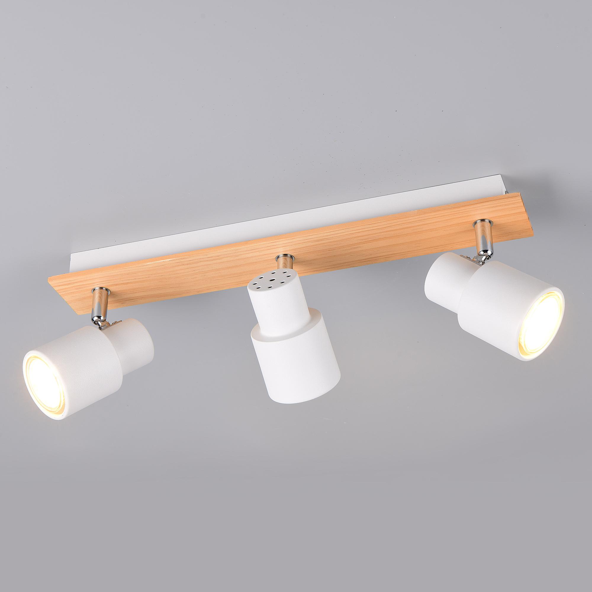 3-Light Pierre Ceiling Light Iron Solid Ash White 0