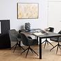 Swivel armchair Sidaon textured fabric Badia 2