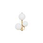 3-light Odillia Type A Wall Light Clear Glass Aluminium Gold 2