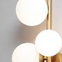 3-light Odillia Type A Wall Light Clear Glass Aluminium Gold 4