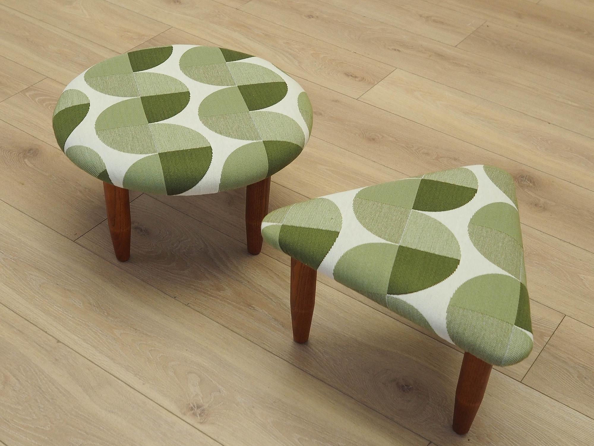 2-piece stool set brown green 1990s 3