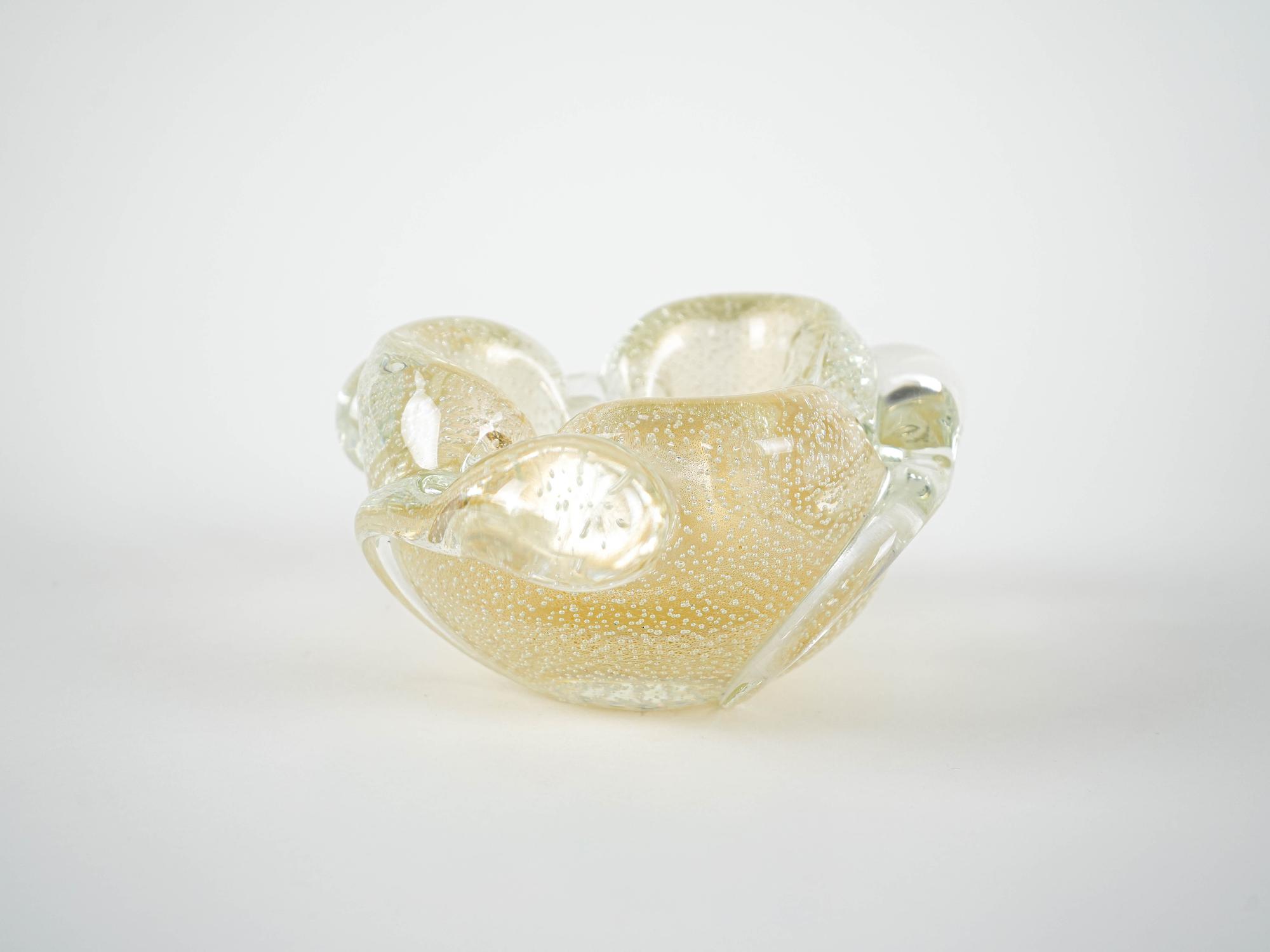 Ashtray Murano glass Yellow 1960s 3