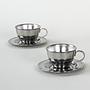 Stainless steel mug set Silver 1980s 3