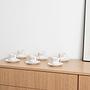Porcelain cup set White 1980s 1
