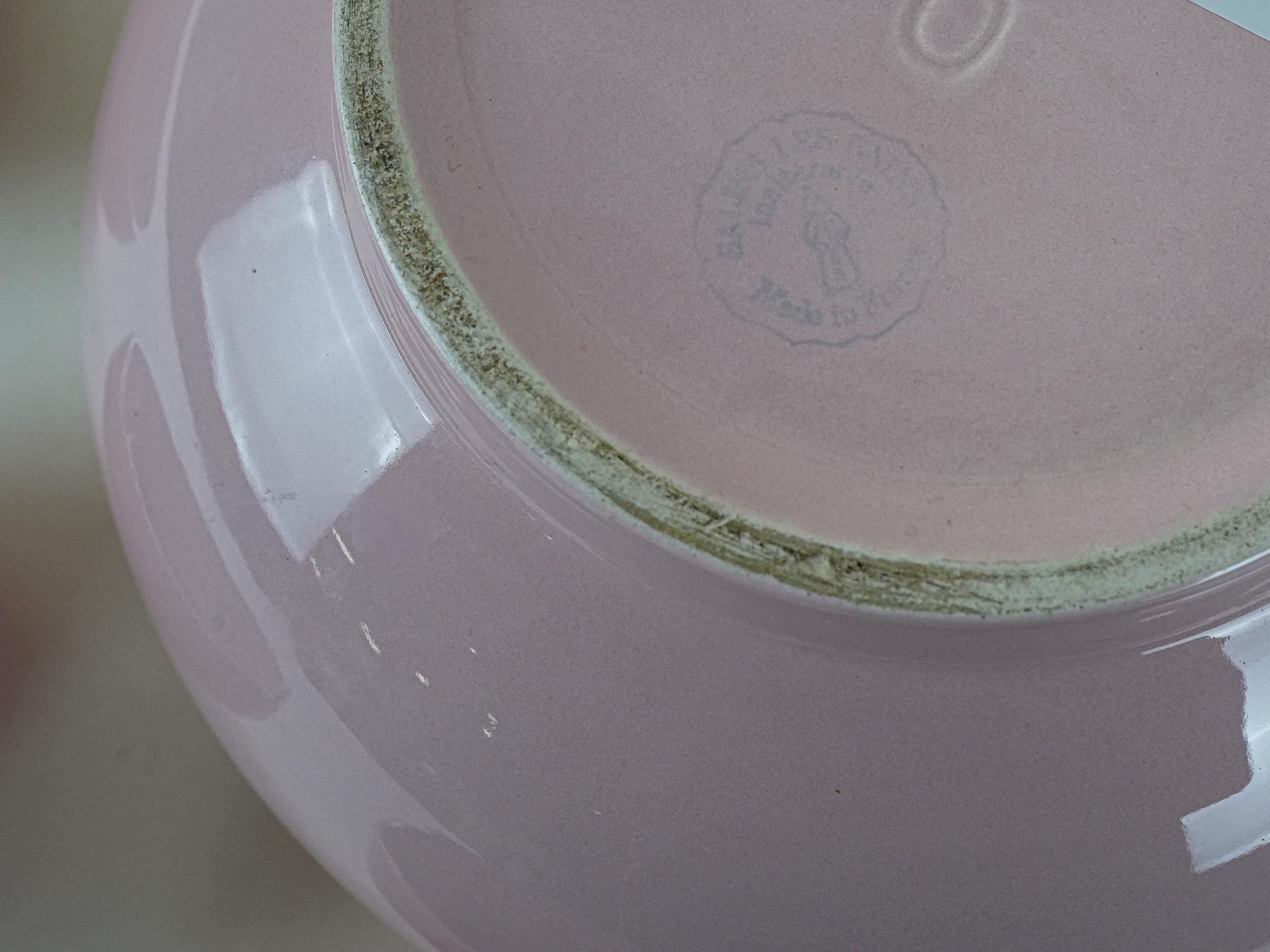 Ceramic bowl set Pink 1990s 5