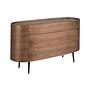 Walnut and black steel chest of drawers 7075 0