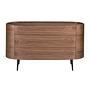 Walnut and black steel chest of drawers 7075 1