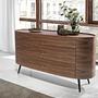 Walnut and black steel chest of drawers 7075 2