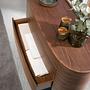 Walnut and black steel chest of drawers 7075 4