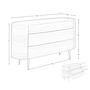 Walnut and black steel chest of drawers 7075 8