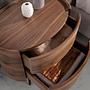 Bedside table walnut and black steel 7074 4