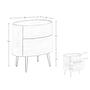 Bedside table walnut and black steel 7074 8