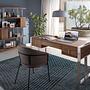 Walnut and chrome-plated steel desk 3135 2