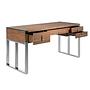Walnut and chrome-plated steel desk 3135 5