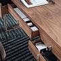Walnut and chrome-plated steel desk 3135 4