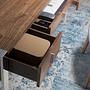 Walnut and chrome-plated steel desk 3135 7