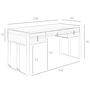 Walnut and chrome-plated steel desk 3135 8