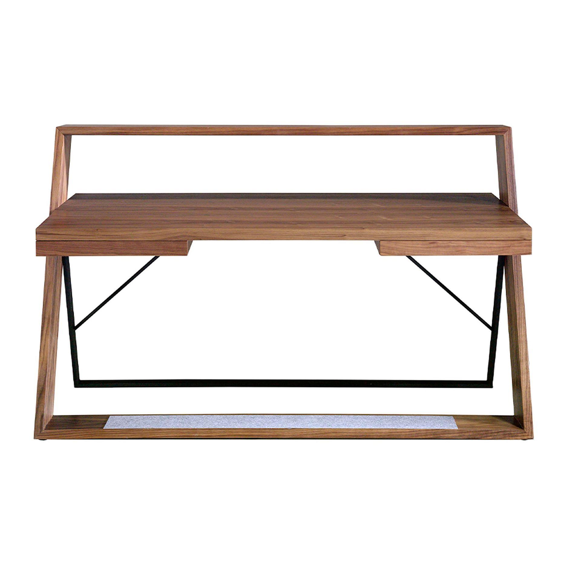 Walnut and black steel desk 3216 1