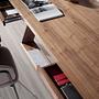Walnut and black steel desk 3216 4