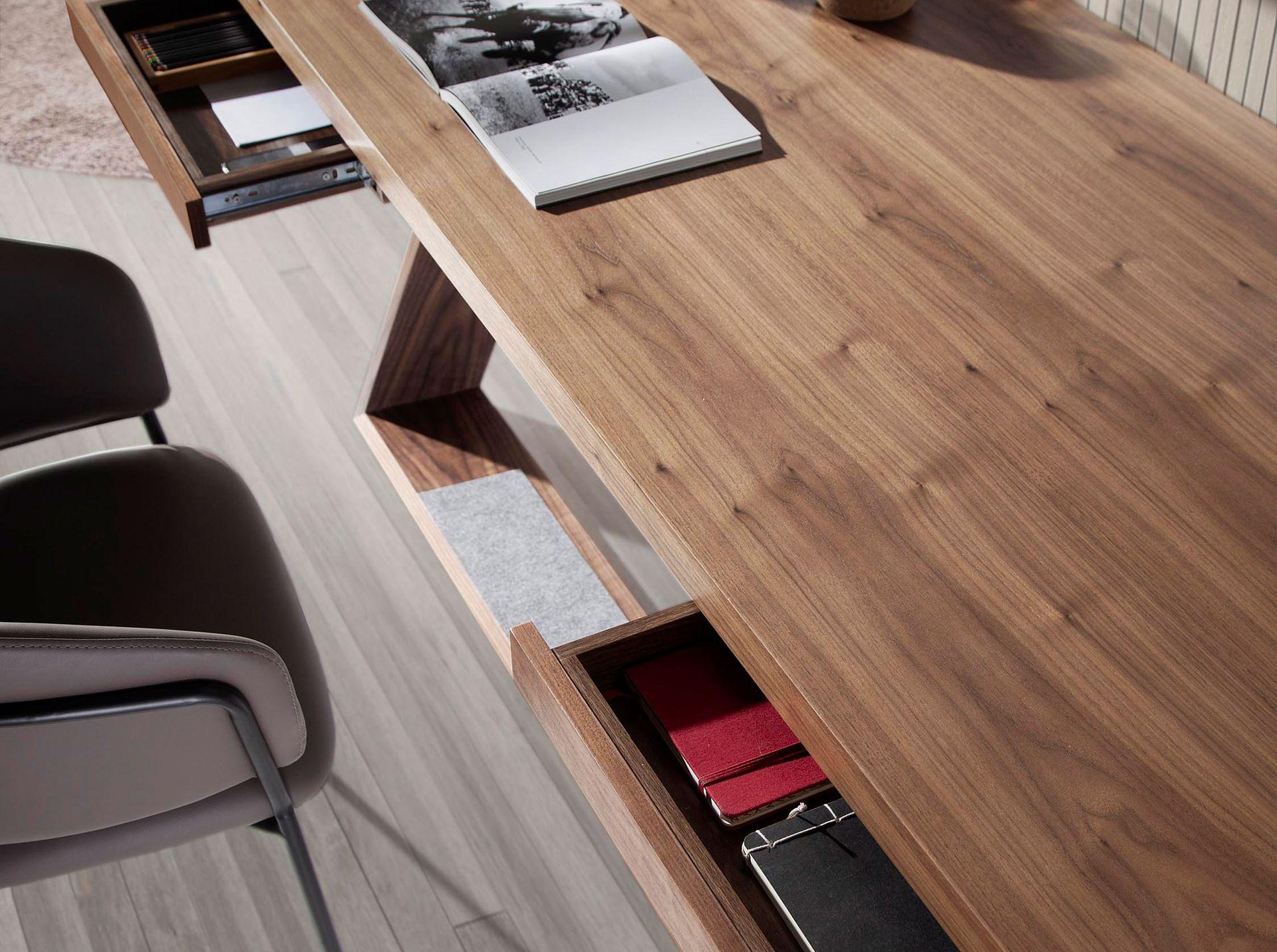Walnut and black steel desk 3216 4
