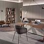 Walnut and black steel desk 3216 6