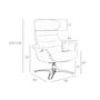 Reclining swivel armchair in brown leather 5083 8