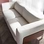 White leather 3-seater sofa 6115 6