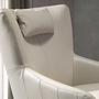 Grey taupe leather swivel armchair 5090 4