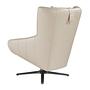 Grey taupe leather swivel armchair 5090 7