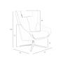 Grey taupe leather swivel armchair 5090 8