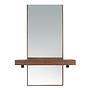 Rectangular walnut wall mirror 3235 1