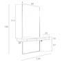 Rectangular walnut wall mirror 3235 8