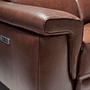 2 seater relaxation sofa in brown leather 6116 4