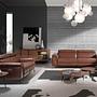 2 seater relaxation sofa in brown leather 6116 5