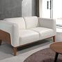 White leather 2-seater sofa 6118 2