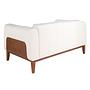 White leather 2-seater sofa 6118 7