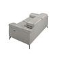 2 seater relaxation sofa in grey leather 6107 7