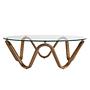 Coffee table 2124 Walnut wood Glass Brown 2
