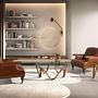 Couchtisch 2124 Walnussholz Glas Braun 4