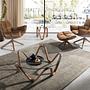 Coffee table 2124 Walnut wood Glass Brown 7