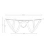 Couchtisch 2124 Walnussholz Glas Braun 8
