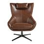 Sessel 5089 Drehbar Leder Cognacbraun 2
