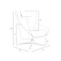 Sessel 5089 Drehbar Leder Cognacbraun 8