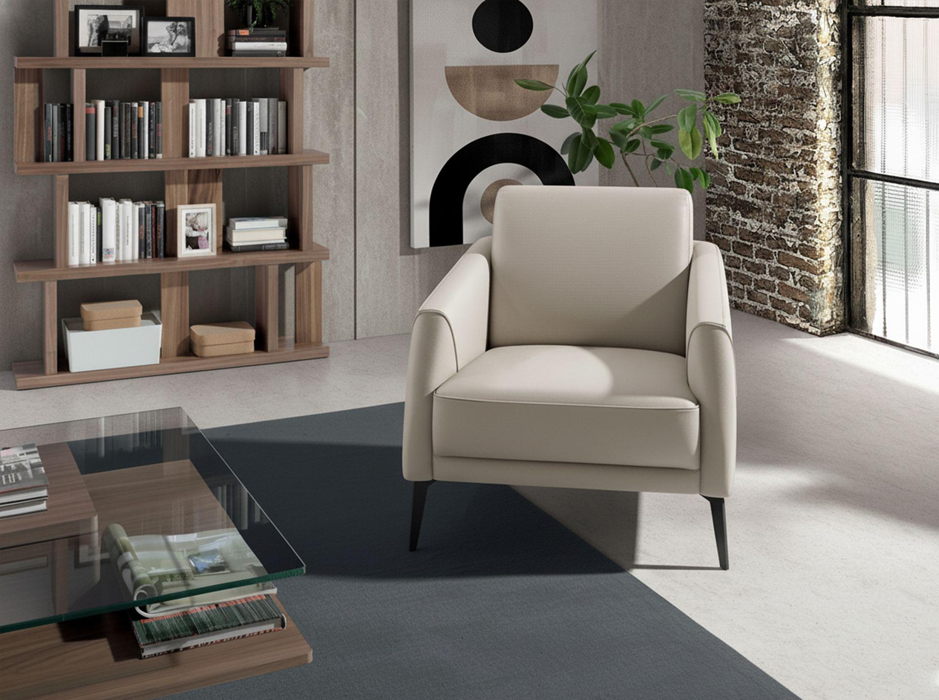 Sessel 5094 Leder Taupe Grau 5