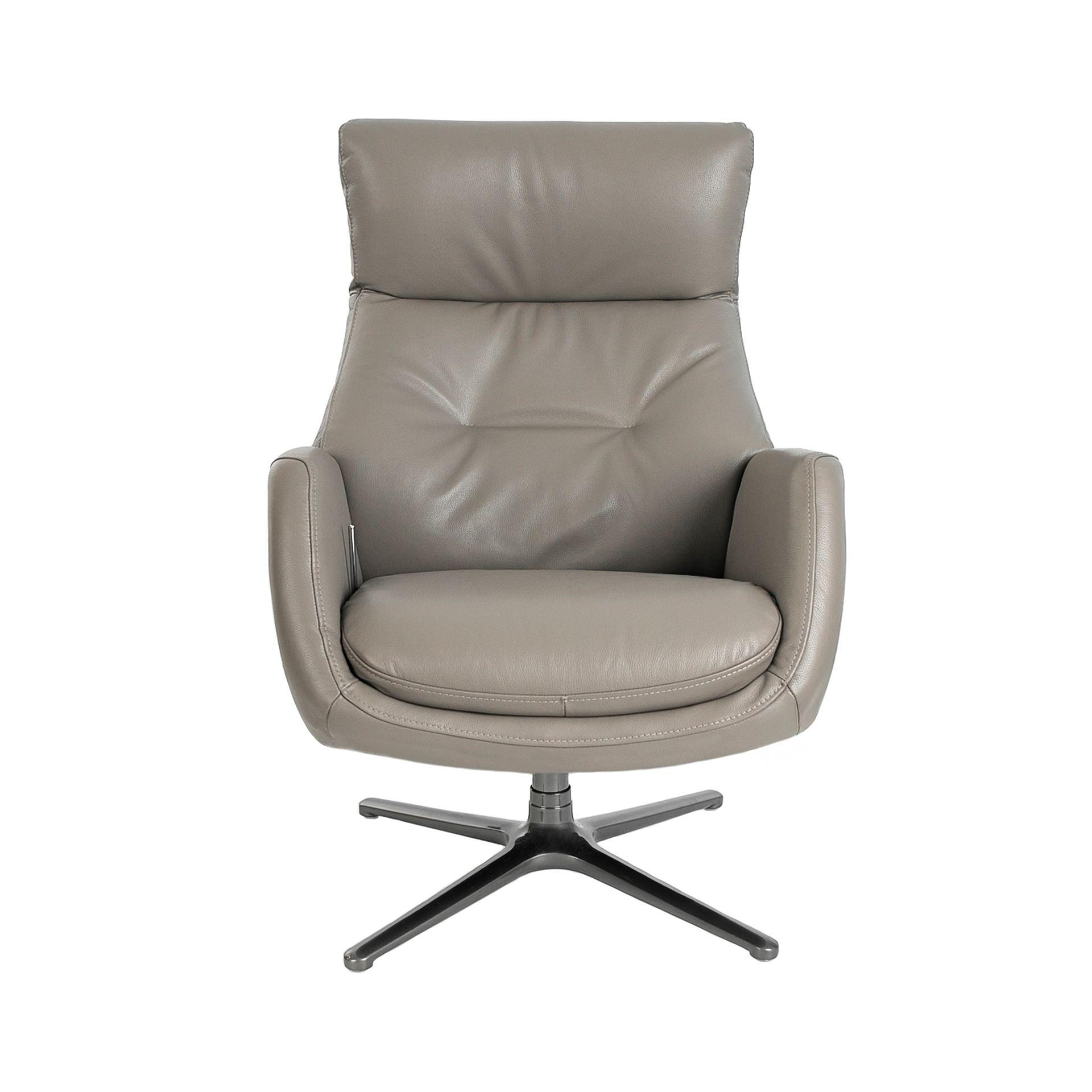 Armchair 5092 Swivel Leather Grey 2